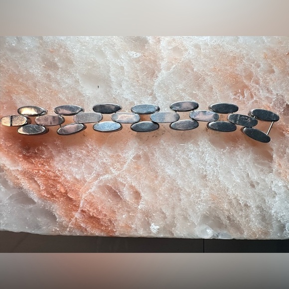 Women’s Bracelet Sterling Bezel Set Onyx Del Rio Mexico Handmade 7’ VTG 4111 B - Picture 14 of 15